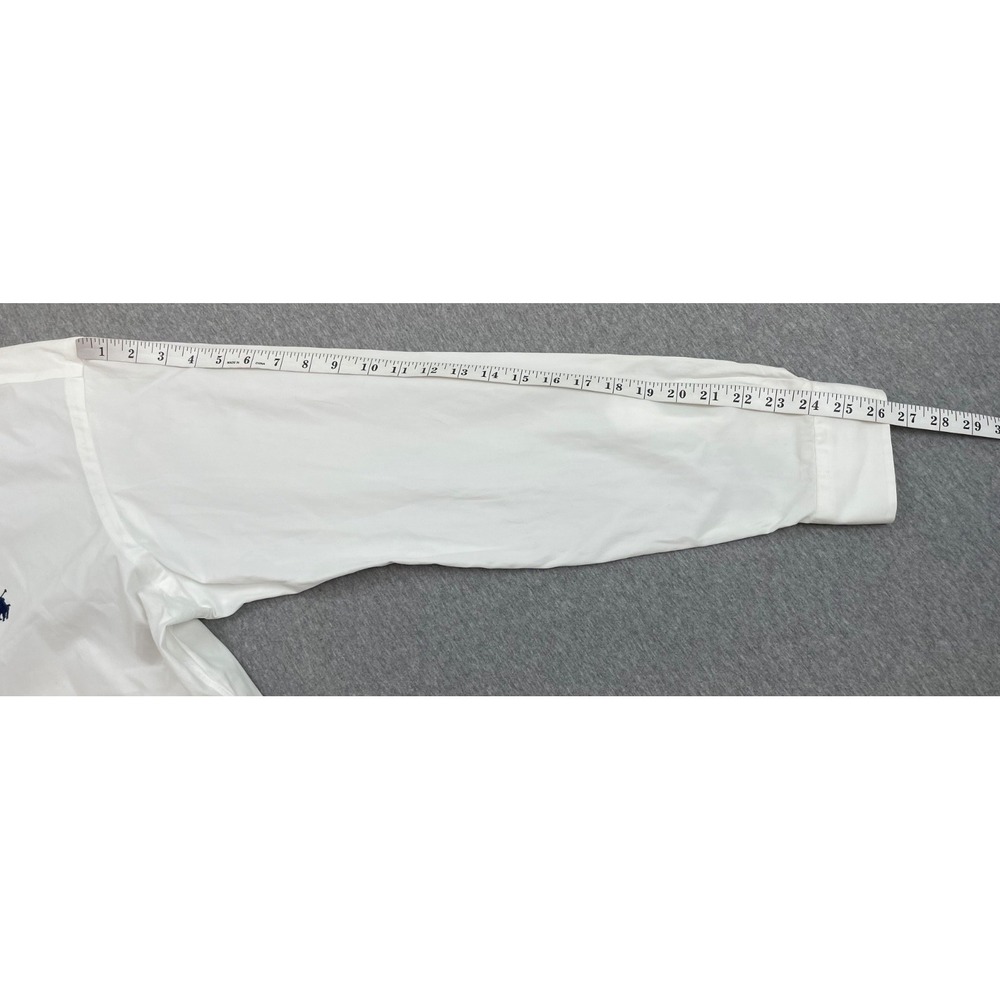 Ralph Lauren Shirt Mens Large White 100% Cotton Classic Fit Button Down Pony - Picture 7 of 8